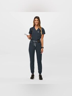 Figs Set* Technical Collection Navy Blue Top XL and Drawstring Bottoms Large